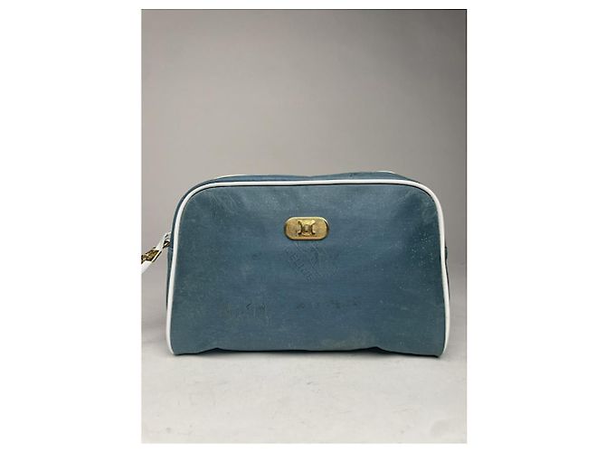Céline Celine Triomphe Vintage Braune Polyester Clutch Tasche - Ansicht 3