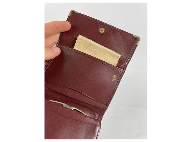 Cartera de cuero patentado burdeos de Cartier - vista 4