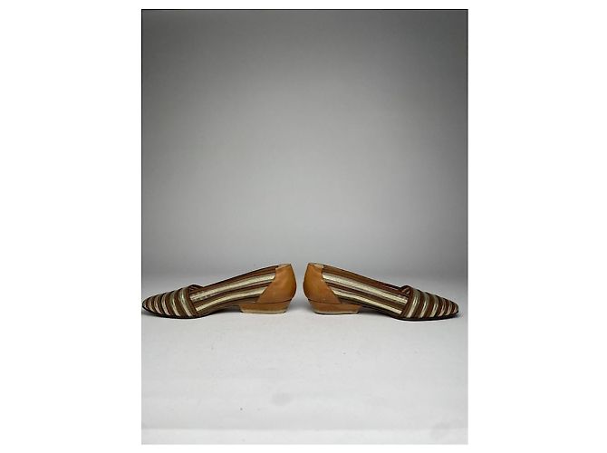 Fendi Braune Lederflats - Ansicht 5