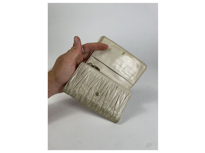Cartera de cuero blanco Miu Miu - vista 3