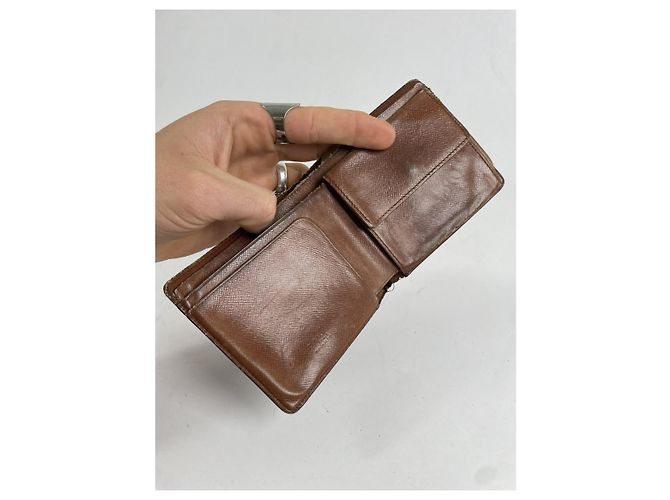 Borsa in pelle marrone Louis Vuitton Flore - vista 4