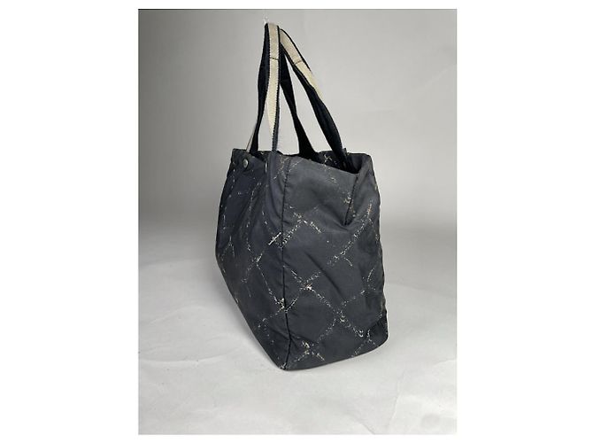 Schwarze Polyester-Handtasche Chanel Cambon - Ansicht 2