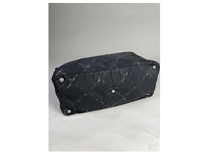 Schwarze Polyester-Handtasche Chanel Cambon - Ansicht 4