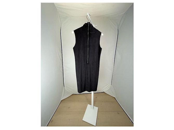 Vestido de algodón antracita MM6 - Elastano Gris antracita - vista 2