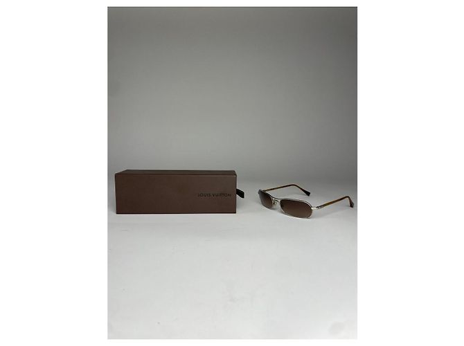 Gafas de sol de metal marrón Louis Vuitton Castaño - vista 5