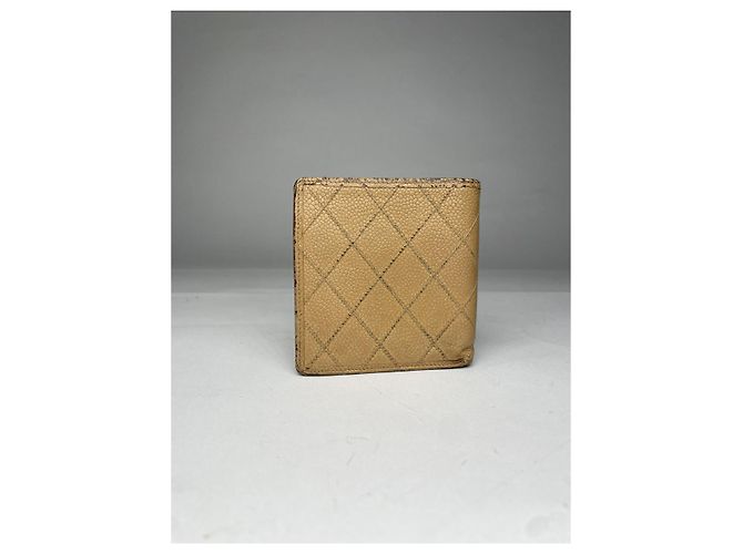 Cartera de cuero beige Chanel Cambon - vista 2