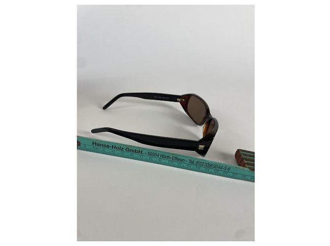 Céline Gafas de sol de plástico Celine Brown Castaño - vista 3