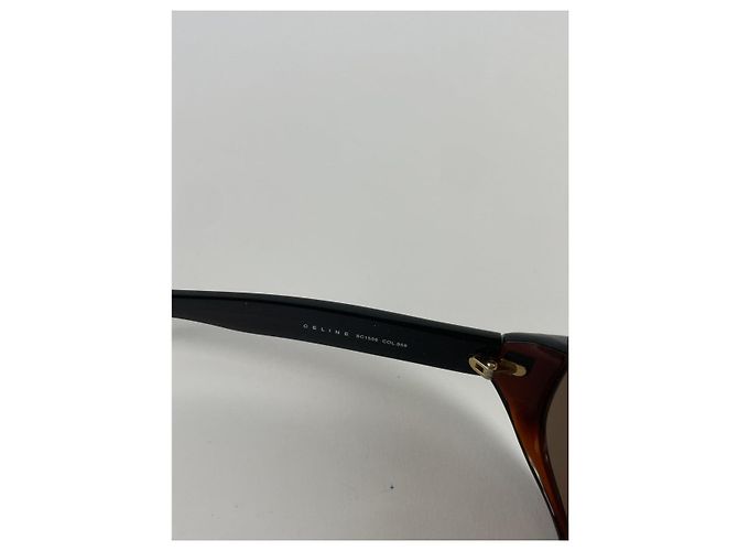 Céline Gafas de sol de plástico Celine Brown Castaño - vista 4
