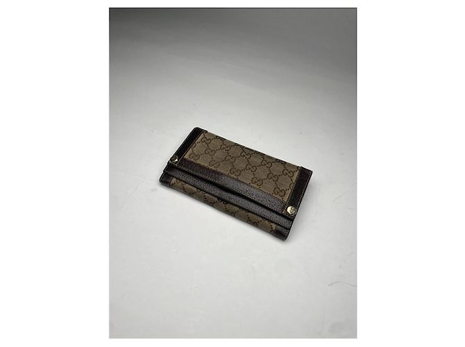 Billetera de algodón beige Gucci GG Blooms - vista 5