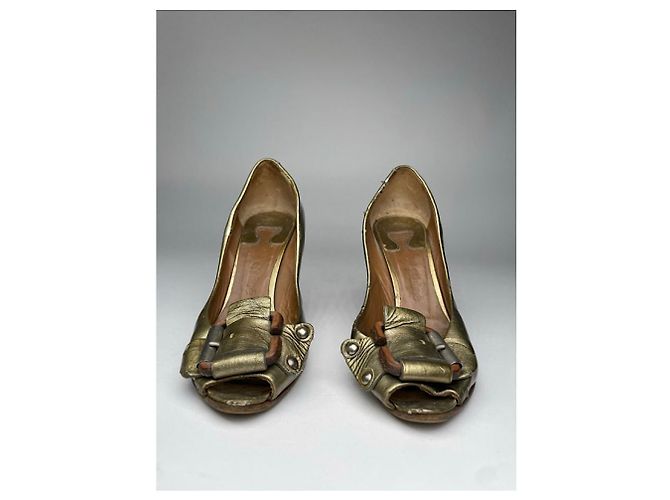 Chloé Marcie Gold Leder Absatz Golden - Ansicht 4