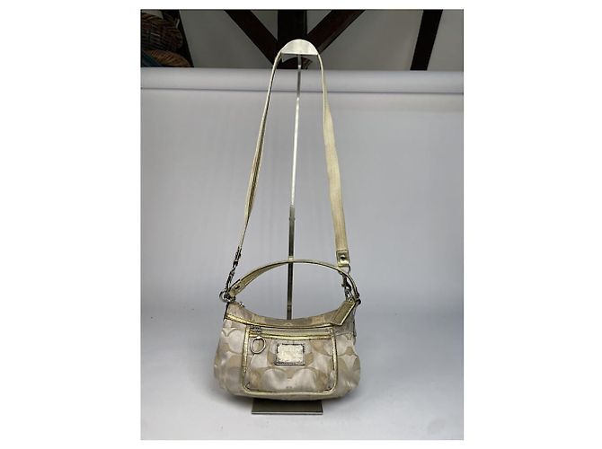 Borsa in pelle argentata Sufflette Signature di Coach Argento - vista 2