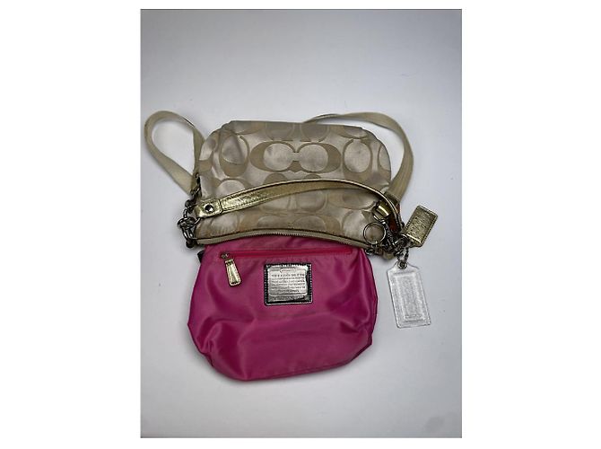 Borsa in pelle argentata Sufflette Signature di Coach Argento - vista 3