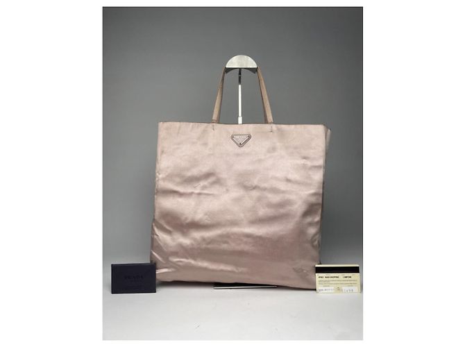 Borsa a mano in suede rosa Prada Galleria - vista 4