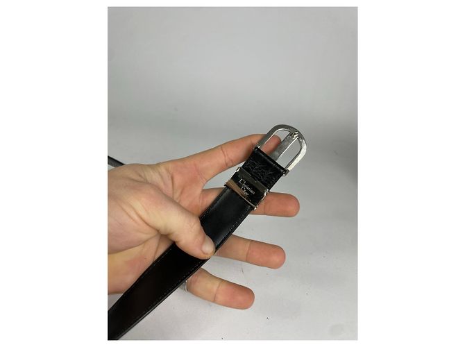 Christian Dior Dior Homme schwarzer Ledergürtel - Ansicht 3