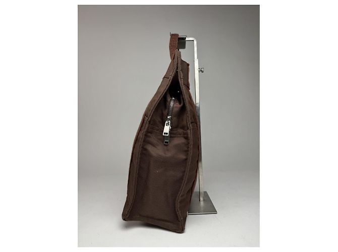 Hermès braune Polyester-Handtasche - Ansicht 2