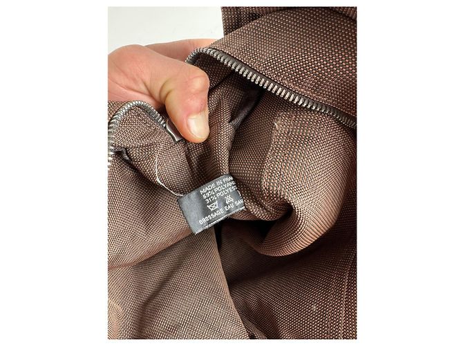 Hermès braune Polyester-Handtasche - Ansicht 5