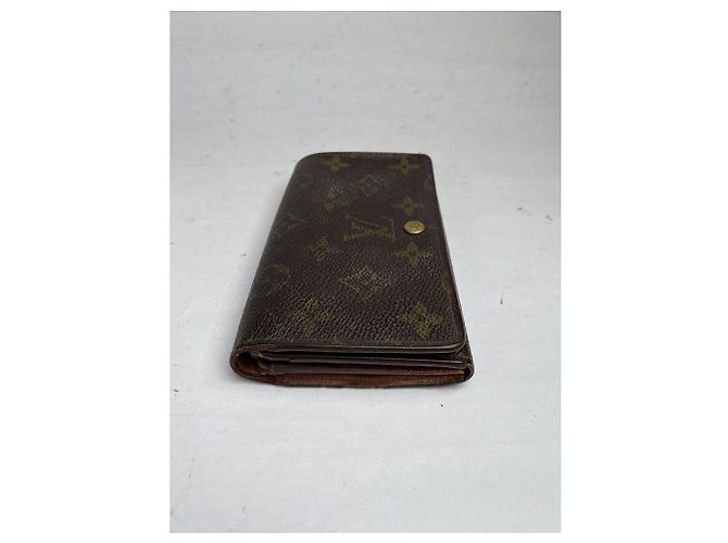 Billetera de cuero marrón Louis Vuitton Flore Castaño - vista 3