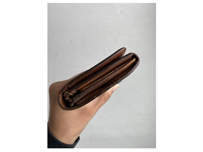 Billetera de cuero marrón Louis Vuitton Flore Castaño - vista 5
