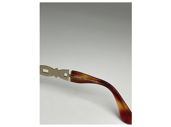 Fendi Gold-Metall Sonnenbrille Golden - Ansicht 5