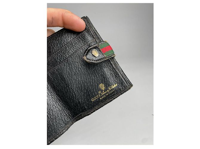 Borsa in pelle nera Gucci Horsebit 1955 Nero - vista 5