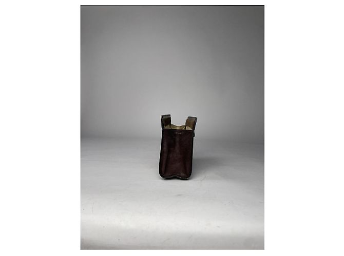 Triomphe Céline Borsa a mano in cotone marrone Celine - vista 4