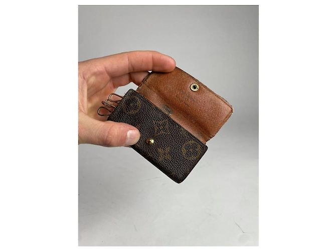 Borsa in pelle marrone Louis Vuitton Lockme - vista 4