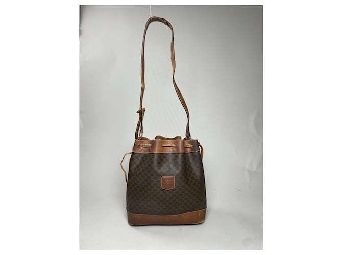 Céline Borsa a secchiello in pelle marrone Celine - vista 3