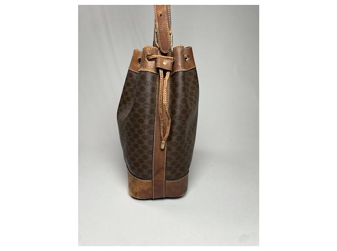 Céline Borsa a secchiello in pelle marrone Celine - vista 4