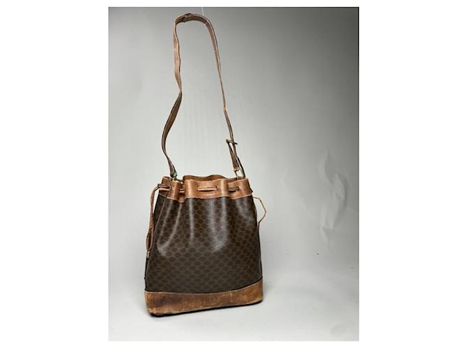 Céline Borsa a secchiello in pelle marrone Celine - vista 5