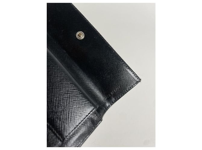 Prada Tessuto  Black Leather Wallet - view 4