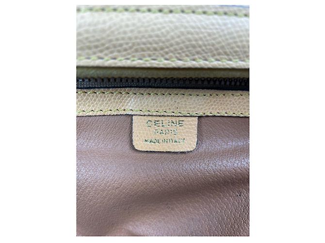 Céline Borsa in pelle gialla Celine Triomphe Giallo - vista 5