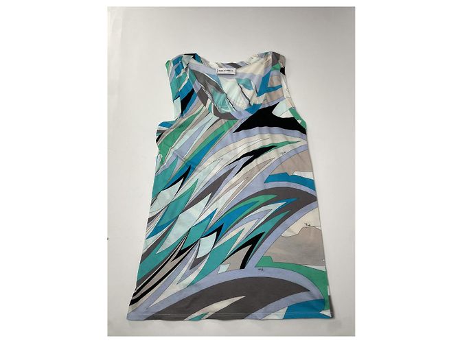 Top de algodão azul Emilio Pucci - vista 4
