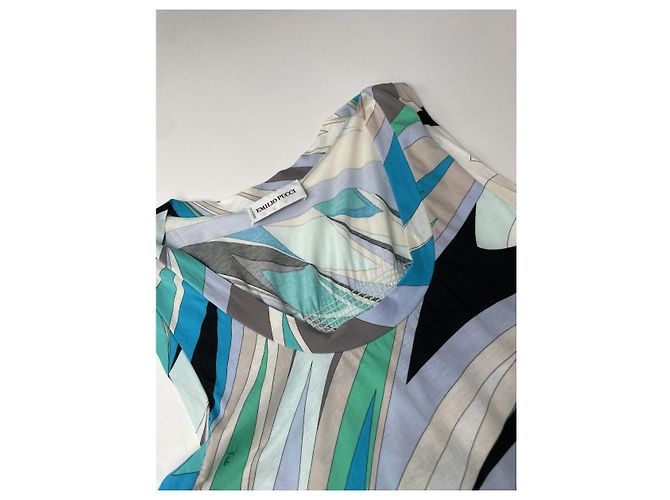 Top de algodão azul Emilio Pucci - vista 5