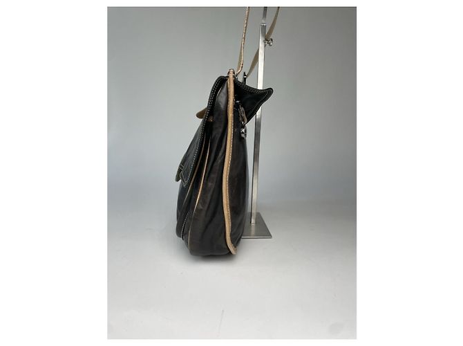 Borsa a mano in pelle nera Loewe Amazona Nero - vista 5