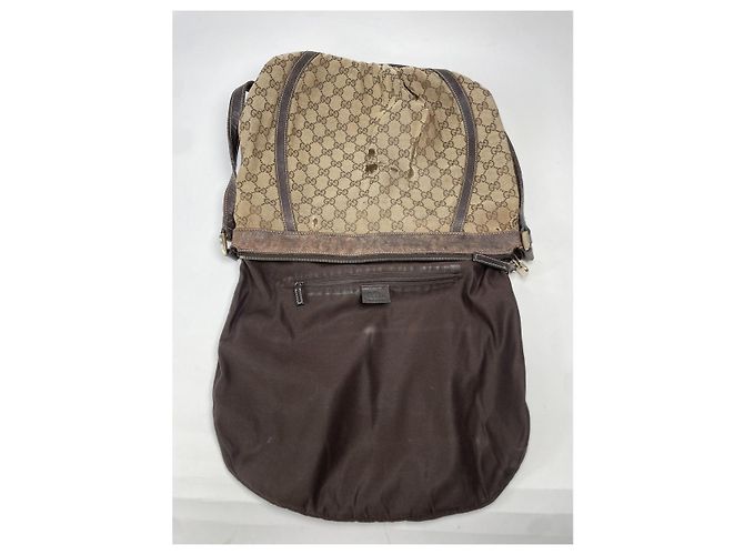 Borsa a mano in cotone beige Gucci Amalfi - vista 2