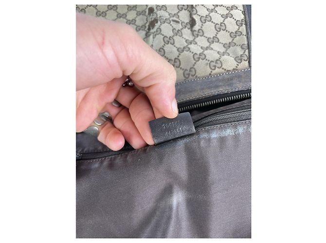 Borsa a mano in cotone beige Gucci Amalfi - vista 3