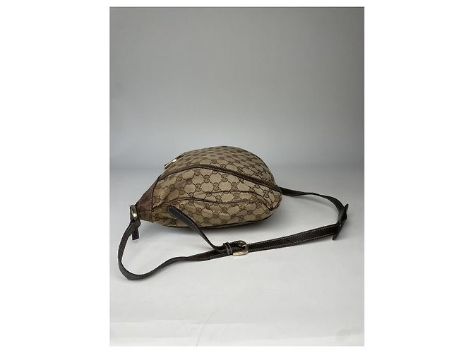 Borsa a mano in cotone beige Gucci Amalfi - vista 5