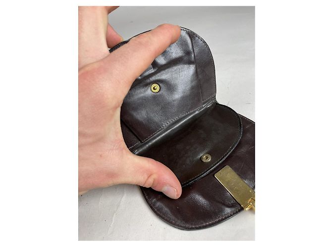 Fendi Baguette Brown Wool Wallet - view 4