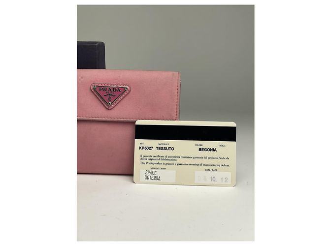 Cartera de cuero rosa Prada Tessuto - vista 2