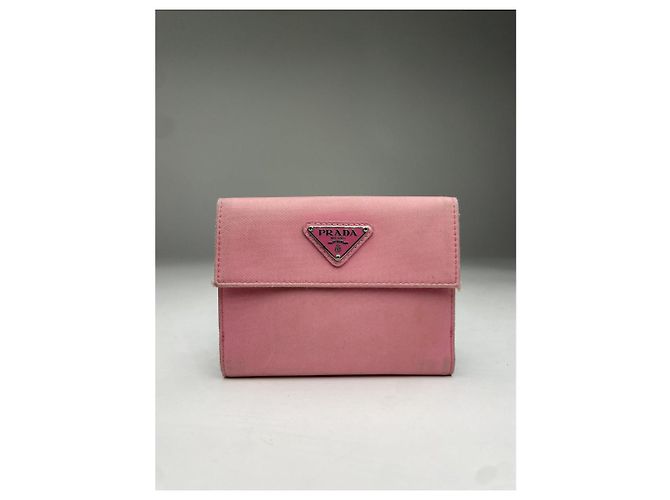 Cartera de cuero rosa Prada Tessuto - vista 3