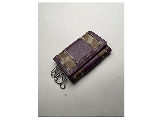 Borsa in pelle viola Coach Porpora - vista 2