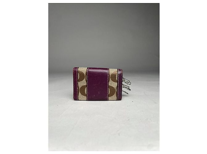 Borsa in pelle viola Coach Porpora - vista 3