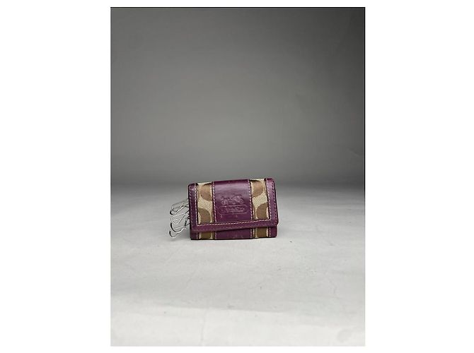 Borsa in pelle viola Coach Porpora - vista 4
