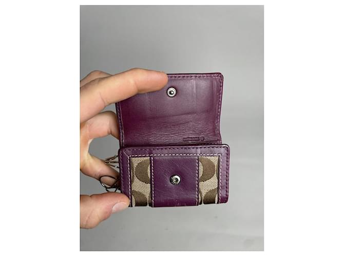 Borsa in pelle viola Coach Porpora - vista 5