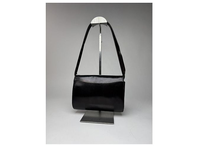 Céline Borsa in pelle nera Celine Triomphe Nero - vista 4