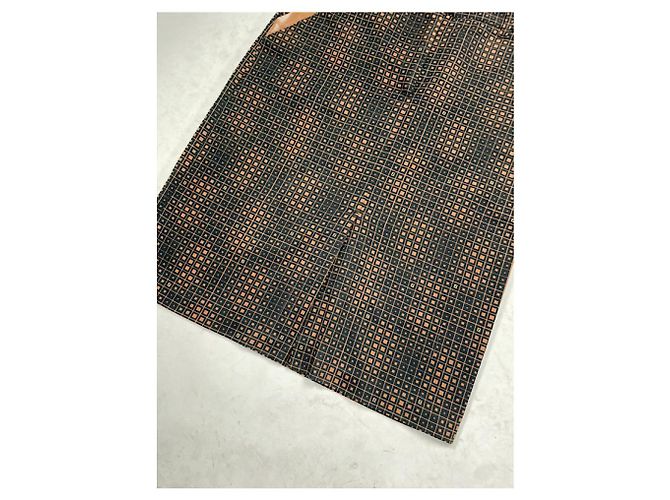 Falda de algodón marrón Fendi Castaño - vista 3