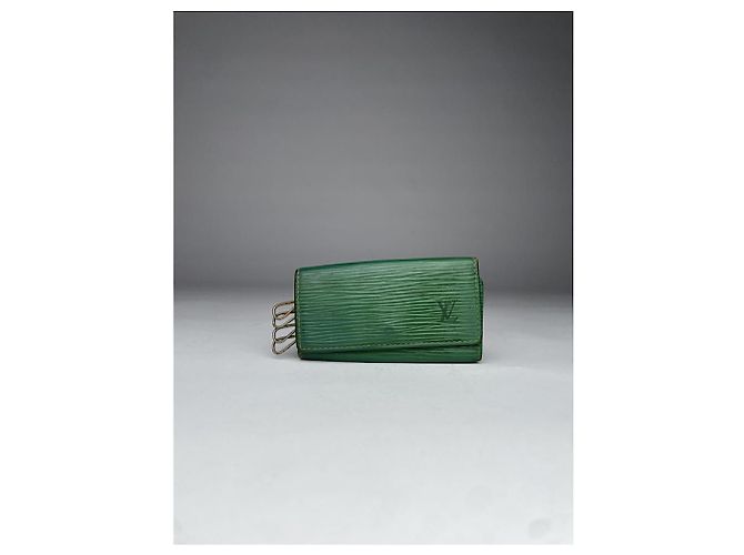 Borsa in pelle verde Louis Vuitton Lockme - vista 2