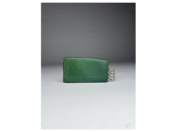 Borsa in pelle verde Louis Vuitton Lockme - vista 3