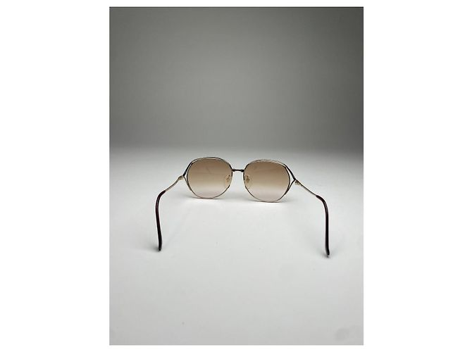 Gafas de sol de plástico beige Saint Laurent - vista 4