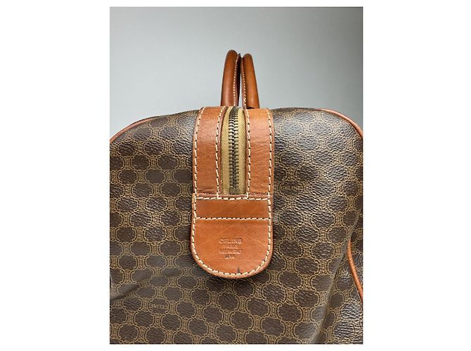 Céline Borsa da viaggio in pelle marrone Celine - vista 4